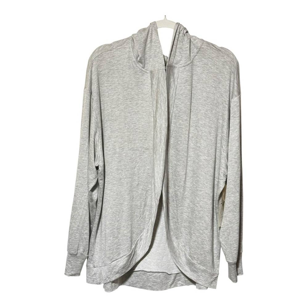 NWT Fair Haven Gray Open Front Hooded Cardigan- 2x